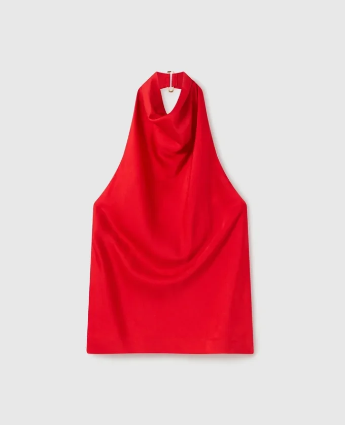Satin-Halterneck-Top