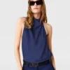 Satin-Halterneck-Top