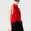 Satin-Halterneck-Top