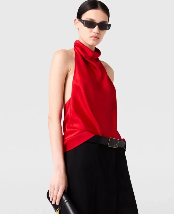 Satin-Halterneck-Top
