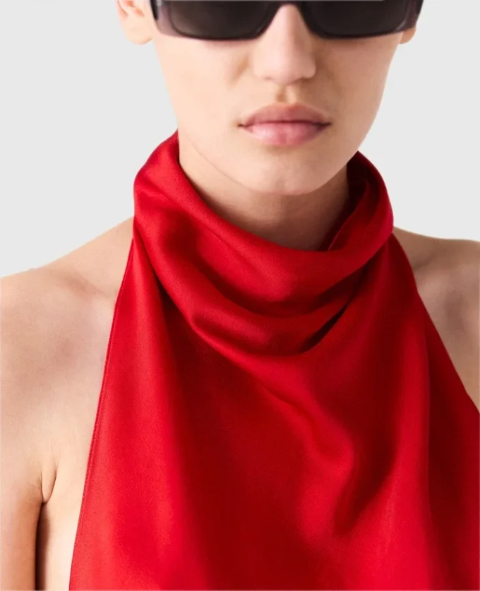 Satin-Halterneck-Top