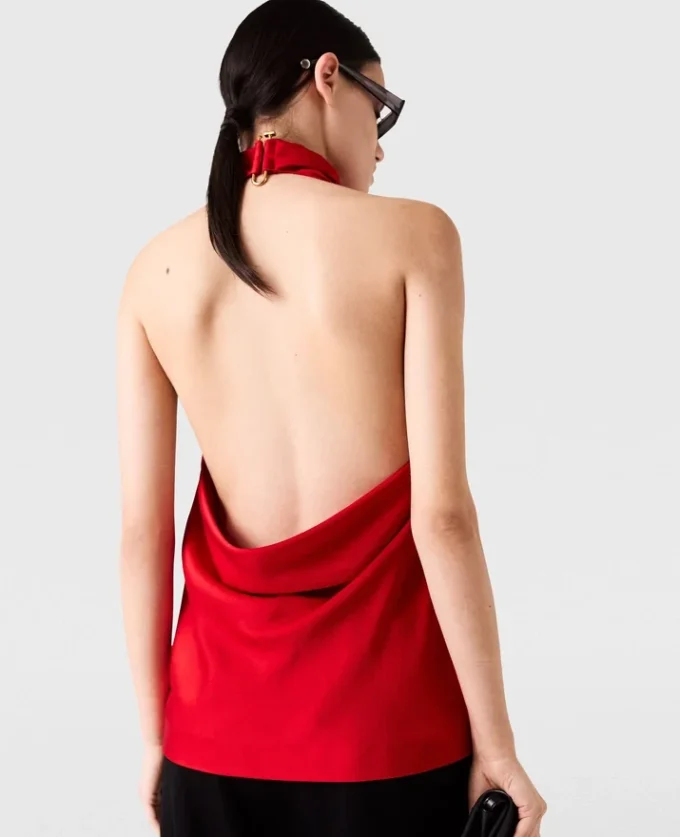 Satin-Halterneck-Top