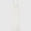 Satin-Kleid mit Falabella-Kettenriemen
