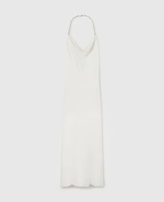 Satin-Kleid mit Falabella-Kettenriemen