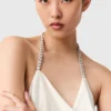 Satin-Kleid mit Falabella-Kettenriemen
