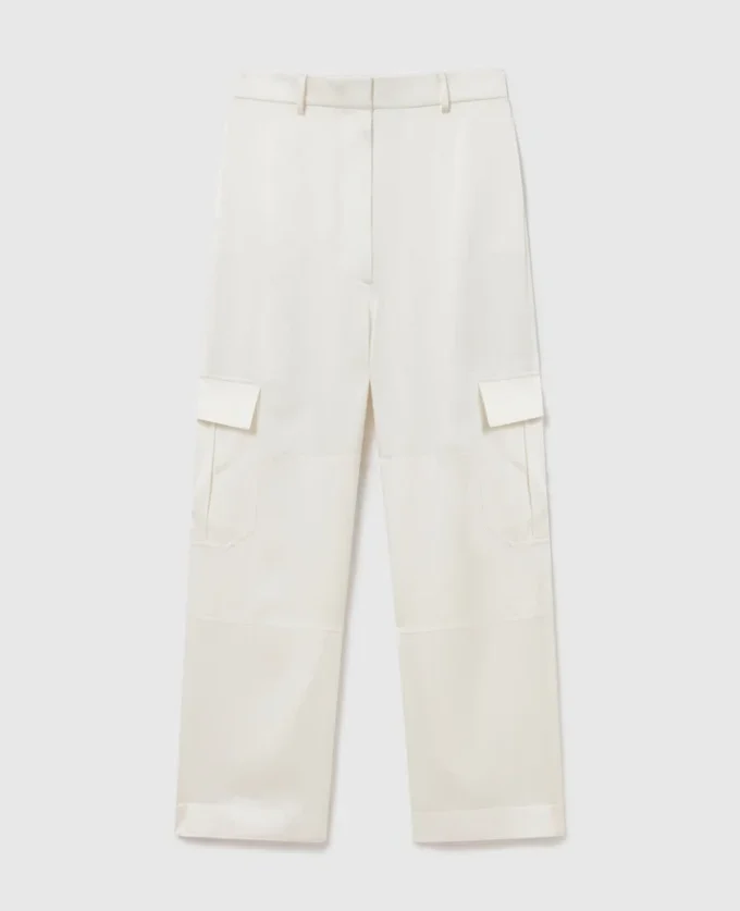 Satinierte, locker sitzende Cargohose
