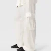 Satinierte, locker sitzende Cargohose