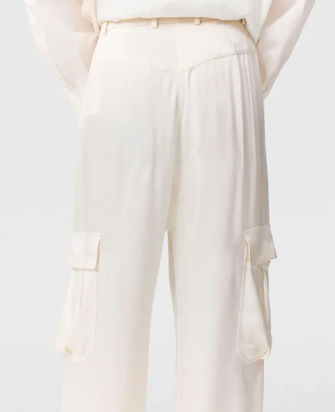 Satinierte, locker sitzende Cargohose
