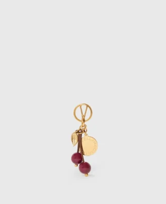 Schlüsselanhänger mit Kirsch-Charm-Medaillon