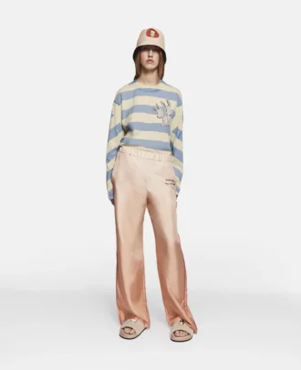 Seiden-Twill-Hose mit Logo-Print
