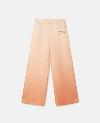 Seiden-Twill-Hose mit Logo-Print