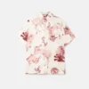 Seidenhemd mit Wildtier-Print