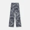 Seidenpyjamahose mit Fungi Forest-Print