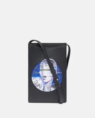 Sexy Robot Graphic Schultertasche mit genarbter Textur