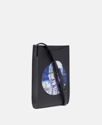Sexy Robot Graphic Schultertasche mit genarbter Textur