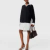 Shirtkleid mit Rundhalsausschnitt