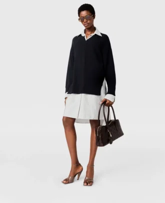 Shirtkleid mit Rundhalsausschnitt