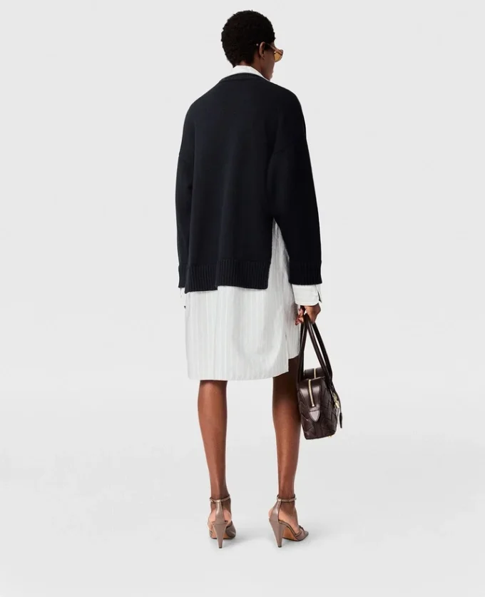 Shirtkleid mit Rundhalsausschnitt