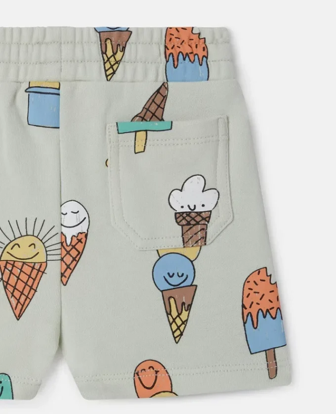 Shorts mit Eiscreme-Print