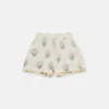 Shorts mit elastischem Bund und Wellenkante mit Gänseblümchen