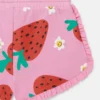 Shorts mit Erdbeerprint und Fransen