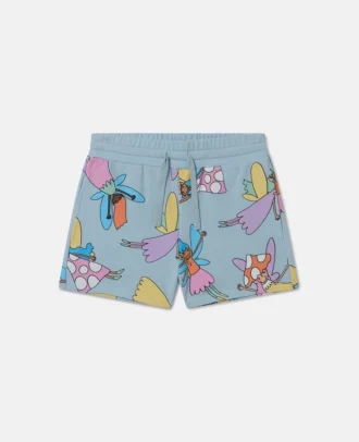 Shorts mit Fairies-Print und Kordelzug