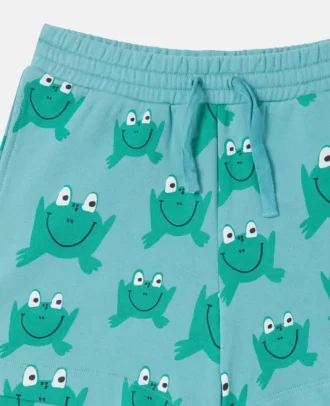 Shorts mit Froschprint und Kordelzug