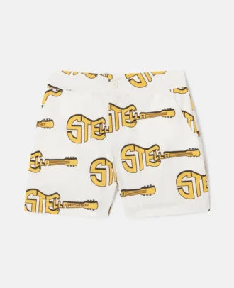 Shorts mit Gitarrenprint