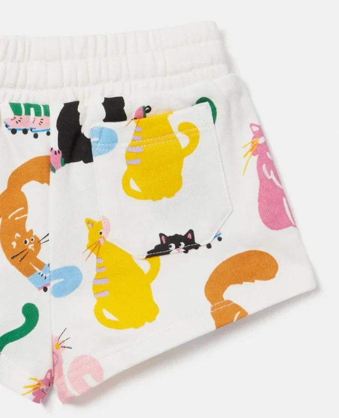 Shorts mit Katzenprint