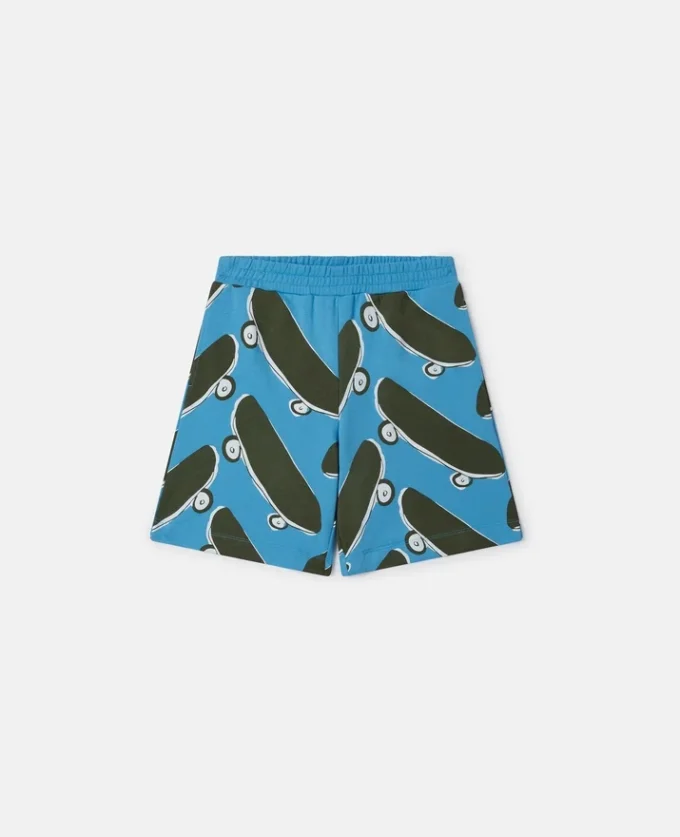 Shorts mit Skateboard-Print