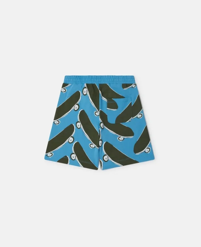 Shorts mit Skateboard-Print