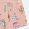 Shorts mit Waldprint und Kordelzug