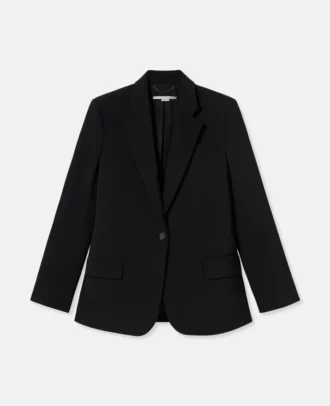 Slim Fit Boyfriend-Blazer aus Wollflanell