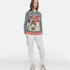 Slogan-Pullover aus Baumwollstrick „Don’t Waste Another Day”