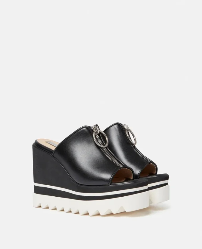 Sneak-Elyse Zip Slide Keilabsatz-Sandalen