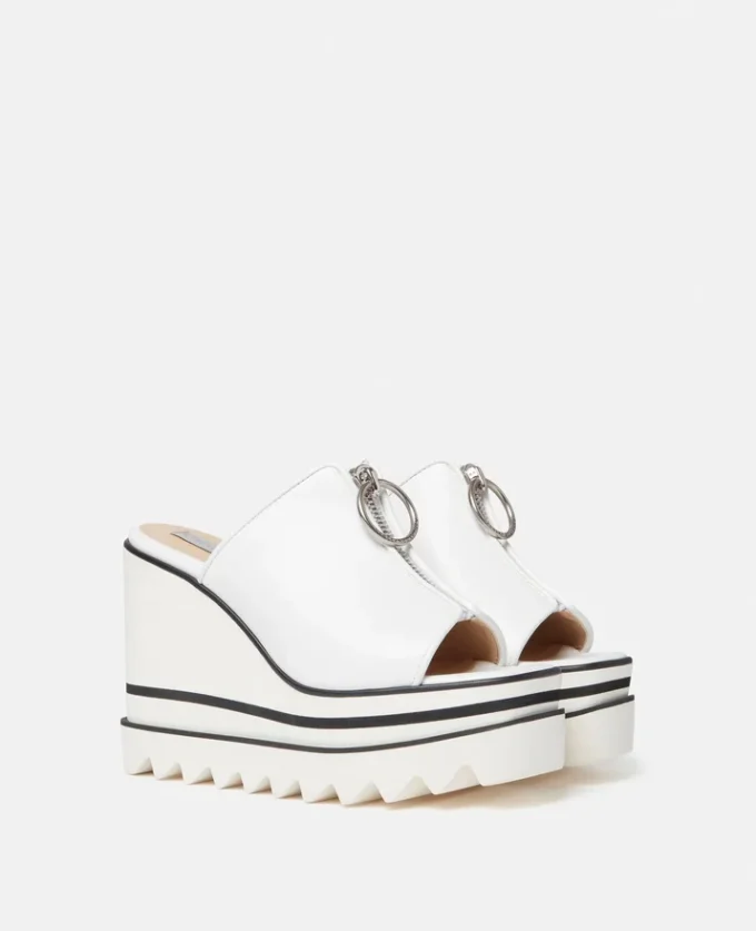 Sneak-Elyse Zip Slide Keilabsatz-Sandalen