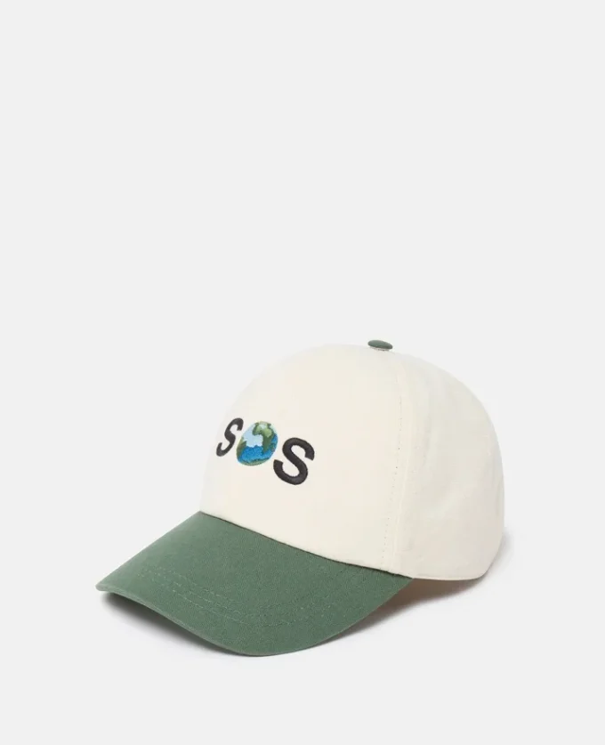 SOS-bestickte Baseballkappe