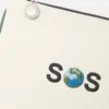 SOS bestickter Kartenhalter mit Reißverschluss