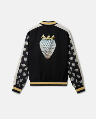 Souvenirjacke im Heritage-Stil mit Erdbeerprint