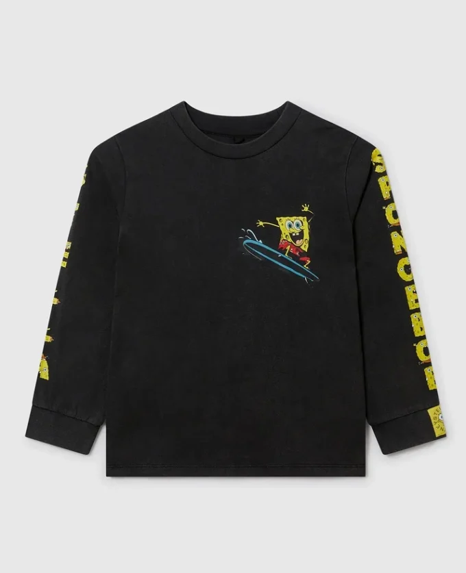 SpongeBob-Grafik-Langarm-T-Shirt