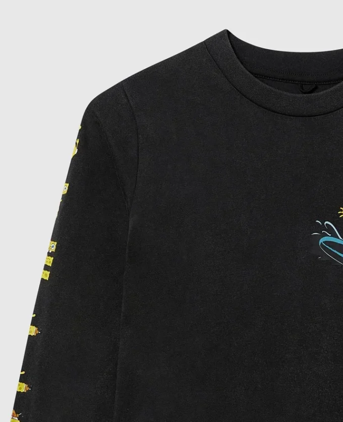 SpongeBob-Grafik-Langarm-T-Shirt