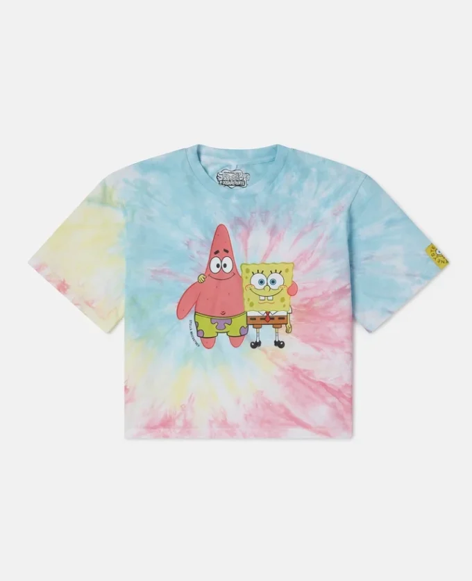 SpongeBob Grafik-T-Shirt mit Batikmuster