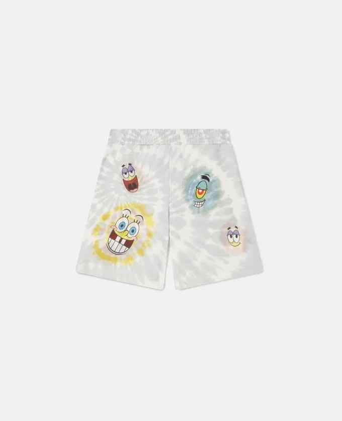 SpongeBob Shorts mit Grafikprint und Batikoptik
