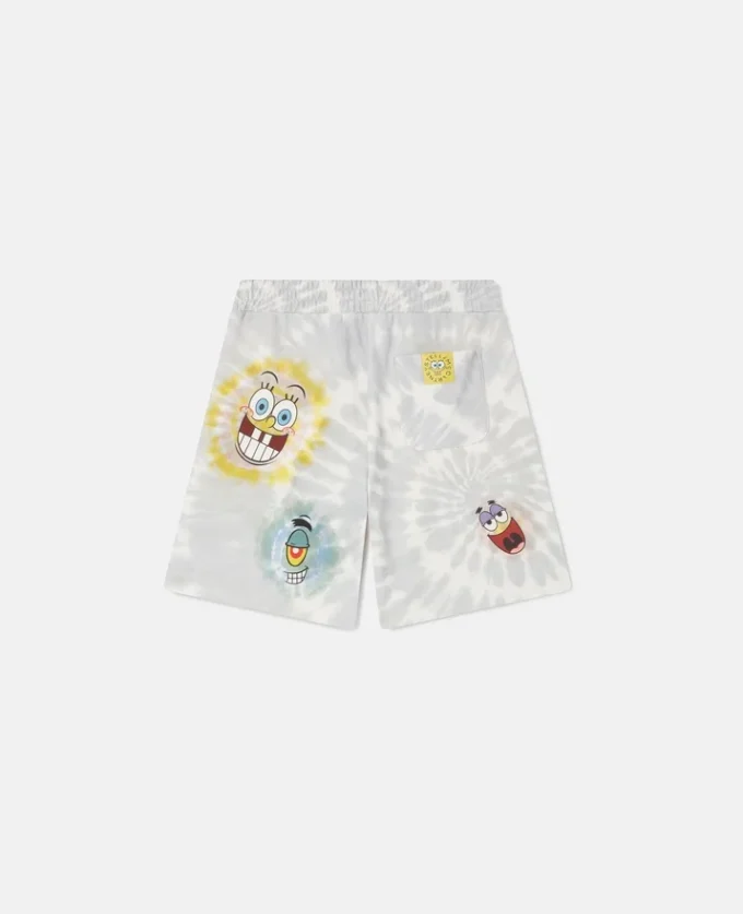 SpongeBob Shorts mit Grafikprint und Batikoptik