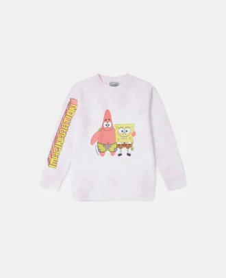 SpongeBob Sweatshirt mit Grafikprint und Batikoptik