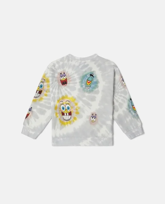 SpongeBob Sweatshirt mit Grafikprint und Batikoptik