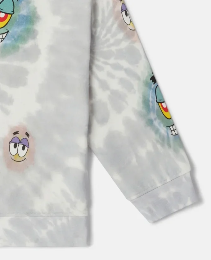 SpongeBob Sweatshirt mit Grafikprint und Batikoptik