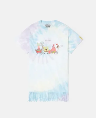 SpongeBob-T-Shirt mit Grafikprint und Batikmuster