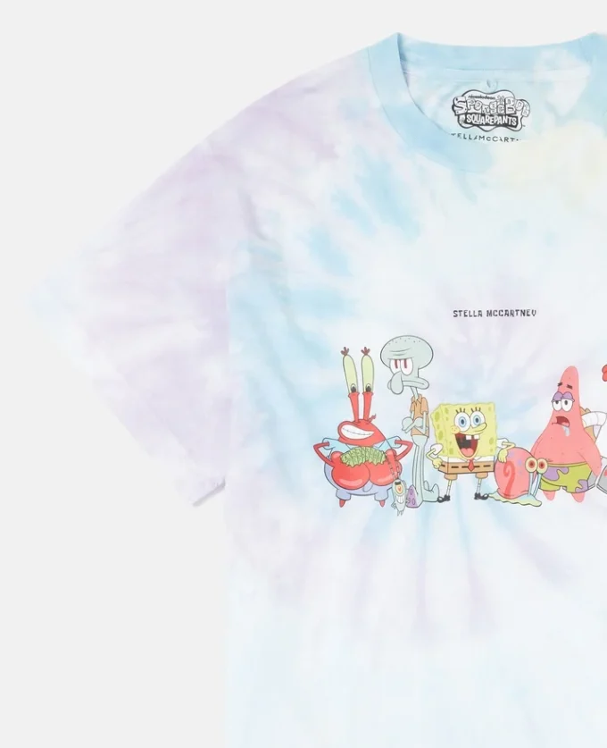 SpongeBob-T-Shirt mit Grafikprint und Batikmuster