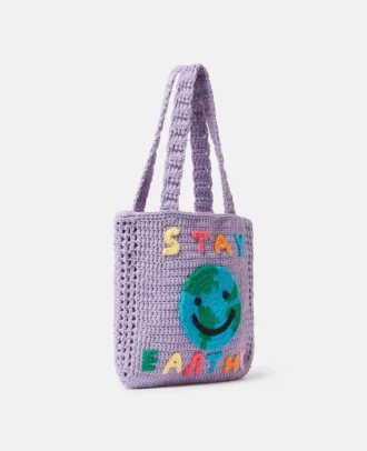 Stay Earthy Grafik-Strick-Tragetasche